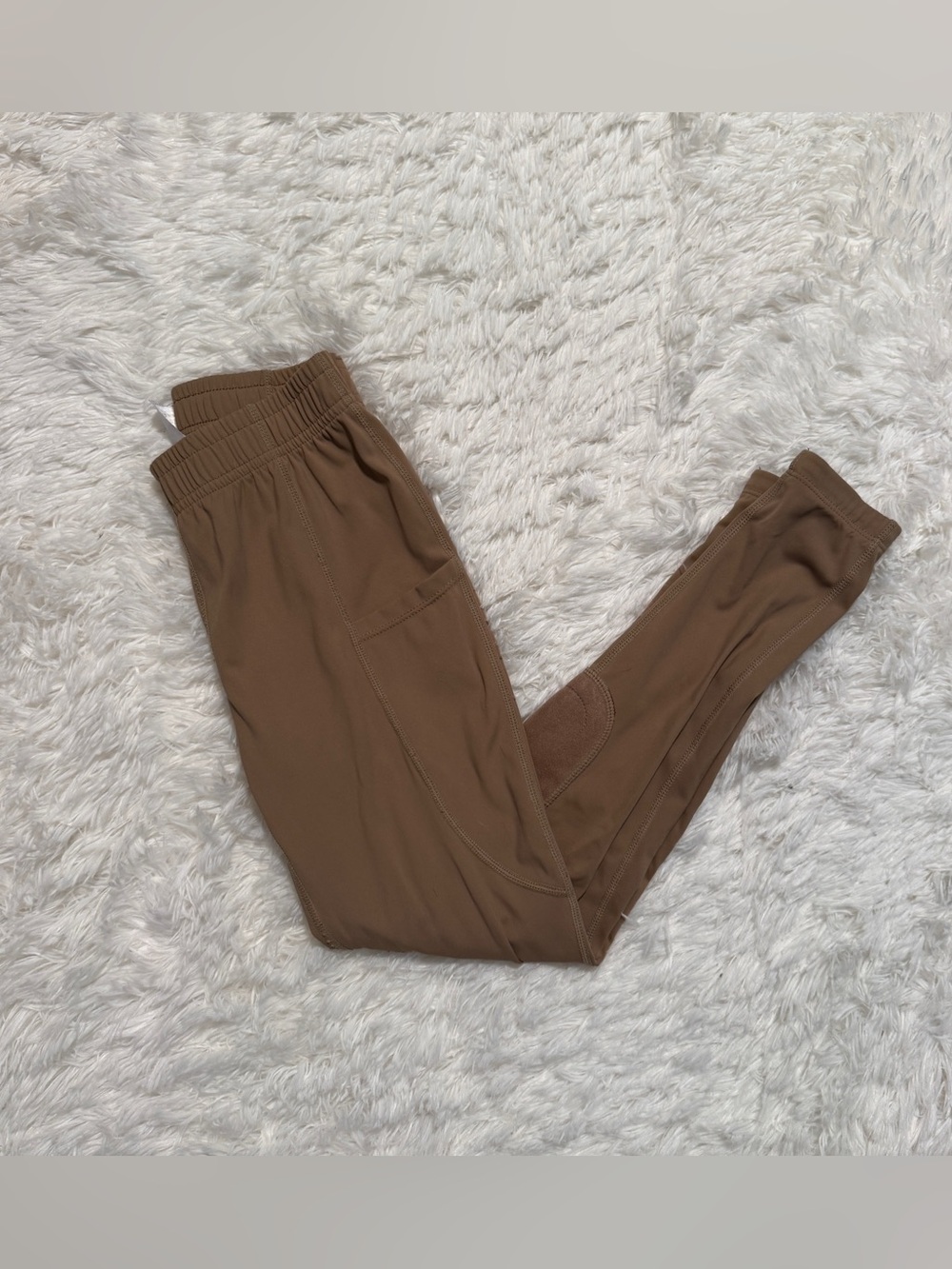 Child’s Medium Tan Baleaf Knee Patch Horseback Riding Tights Breeches. Good Cond